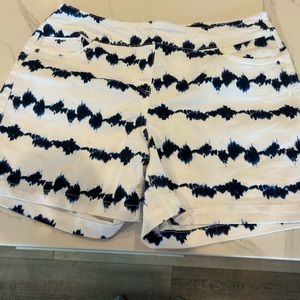 Westbound White and Blue Tie-dye shorts